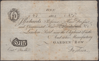 An Advertising notes for Richards, ‘Perfumer, Hair Desser, and Ornimental Hair Manufacturer, No.1 London Road,...