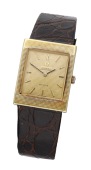 Omega. A gold rectangular wristwatch, De Ville, circa 1967.
Movement: cal. 620, manual winding, 17 jewels, no....