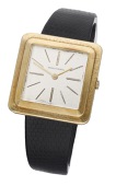 Ernest Borel. A gold square wristwatch, circa 1950.
Movement: cal. 1525/1526, manual winding, 17 jewels.
Dial:...