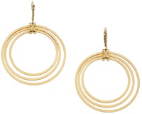 A pair of 18ct gold ‘Love’ earrings by Cartier, the concentric triple hoops with crossover screw head details,...