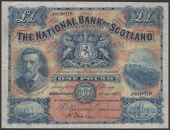 National Bank of Scotland Limited, £1, 15 May 1917 serial number J804-716, Samuel and one other manuscript...