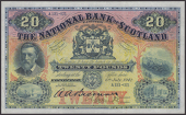 National Bank of Scotland Limited, £20, 6 July 1942, serial number A131-021, Bremner signature and one manuscript...
