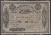 Leith Banking Company, £5, 1 October 1825, serial number 29/244, three signatures, annotations on reverse, a clean...