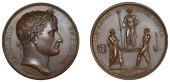 FRANCE, Le couronnement de Napoléon [Coronation of Napoleon], 1804, a copper medal by B. Andrieu and R.-V. Jeuffroy...