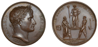 FRANCE, Le couronnement de Napoléon [Coronation of Napoleon], 1804, a copper medal by B. Andrieu and R.-V. Jeuffroy...
