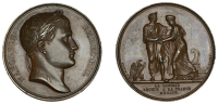 ITALY/FRANCE, L’Etat de Gênes réuni à la France [The State of Genoa Reunited with France], 1805, a copper medal...