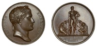 AUSTRIA/FRANCE, La Prise de Vienne [The Capture of Vienna], 1805, a copper medal by B. Andrieu and A. Galle for...