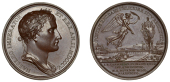 FRANCE, Rétablissement du Pont sur le Rhône, Avignon [Rebuilding the Bridge over the Rhône], 1805, a copper medal...