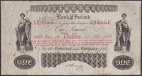 Bank of Ireland, £1, 15 December 1869, serial number C/P 38585, J.H. Craig signature, the second known date of...