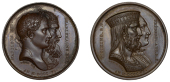 GERMANY/FRANCE, Alliance avec la Saxe [Alliance with Saxony], 1806, a copper medal by B. Andrieu for D.-V. Denon,...