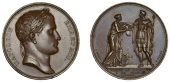 ITALY/FRANCE, Réunion de l’Étrurie à la France [Integration of Etruria with France], 1808, a copper medal by B....