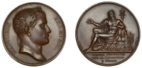 RUSSIA/FRANCE, Les Français sur le Borysthène [The French on the Borysthenes], 1812, a copper medal by B. Andrieu...