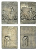 FRANCE, Funérailles de Carnot, Paris [Funeral of President Carnot], 1894, a presentation pair of silver plaques by...