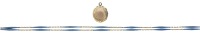An early 20th century gold and enamel chain, the baton-shaped links with pale blue guilloché enamel, with fine...