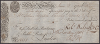 Bury St Edmunds, Robert Walpole & Co, sight bill for £20, 2 June 1781, serial number 1658, manuscript signatures,...
