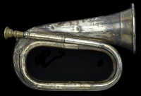 A Silver-plated Presentation Bugle.
265mm in length, inscribed ‘Presented to the 1st Leigh-on-Sea Coy. The...