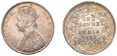 The Uniform Coinage of India, British Imperial Period, Victoria, silver Rupee, 1862 [1863-4], type E/II [Prid....