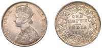 The Uniform Coinage of India, British Imperial Period, Victoria, silver Rupee, 1862 [1863-4], type E/II [Prid....