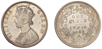 The Uniform Coinage of India, British Imperial Period, Victoria, silver Rupee, 1862 [1866-7], type C/VII [Prid. B/I,...