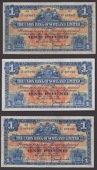 Union Bank of Scotland, £1 (9), 2 January 1929, prefix D (4), 2 April 1930, prefix E (4), 5 December 1931, prefix...