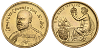 Coronation, 1902, a bronze-gilt medal by L.-C. Lauer for Spink & Son, bust three-quarters left, rev. Britannia...