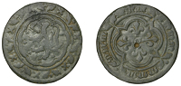 England, Wardrobe Counters, c. 1344-1400, Edward III, lion rampant within tressure, rev. four lis cruciform within...
