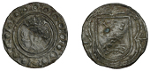 England, Sterling Bust Jetons, c. 1280-1345, Edward I, Fox class 4 and later, crowned bust within double inner...