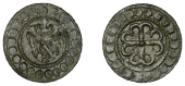 England, Pictorial Jetons, c. 1295-1330, Edward II, crowned lion’s head facing, rev. short cross moline, pellet...