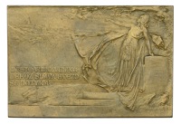 BOHEMIA, Sláva Prahy prorokovaná Libuše [The Glory of Prague Prophesied by Libuše], 1901, an Art Nouveau uniface...