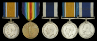 Three: Petty Officer R. E. Tuffin, Royal Navy
British War and Victory Medals (J.40825 R. E. Tuffin. A.B. R.N.);...