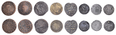 SURREY, Bagshot, William Moore, Halfpenny, 1669, 1.70g/12h (E 2; N 4512; BW. 2); Battersea, John Sole, Halfpenny,...