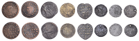 SURREY, Bagshot, William Moore, Halfpenny, 1669, 1.70g/12h (E 2; N 4512; BW. 2); Battersea, John Sole, Halfpenny,...