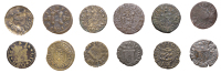 SURREY, Guildford, Borough Farthing, 1668, 0.85g/6h (E 105; N 4594; BW. 98), Nicholas Lintott, Farthings, 1656 (2),...