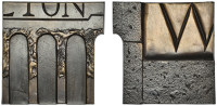 ENGLAND, Pavement series, Medal No.1, 1995, a square cast bronze plaque by R. Shelton [Lunt Castings] for the...