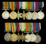 Seven: Acting Leading Seaman C. E. Molloy, Royal Navy and Royal Fleet Reserve
British War and Victory Medals...