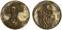 ENGLAND, Charles Dickens, 1983, a bronze medal by R.W.F. Searle [Birmingham Mint] for the British Art Medal Society,...