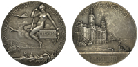 MONACO, Tir aux pigeons, Monte Carlo [Pigeon Shooting], 1913-14, a silver award medal by T. Szirmai for...