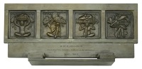 FRANCE, Le Printemps, L’Été, L’Automne et L’Hiver, 1927, Art Déco uniface square bronze plaques by H....