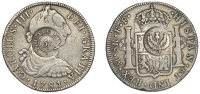 Merchant Issues - silver, Scotland, LANARKSHIRE, Glasgow, Thistle Bank, a MEXICO, Charles III, 8 Reales, 1781ff,...