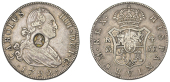 Bank of England Issues, SPAIN, Charles IIII, 4 Reales, 1792mf, Madrid, obv. countermarked with head of George III in...