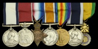The rare Great War Dardanelles action C.G.M., post-Second War B.E.M. group of seven awarded to Chief Yeoman of...