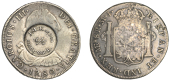 Merchant Issues - silver, Scotland, RENFREWSHIRE, Greenock, J. McK[—], a PERU, Charles IIII, 8 Reales, 1780mi,...