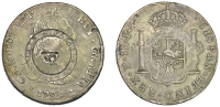 Merchant Issues - silver, Scotland, LANARKSHIRE, New Lanark, Lanark Mills, a BOLIVIA, Charles III, 8 Reales, 1788pr,...