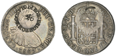 Merchant Issues - silver, Scotland, RENFREWSHIRE, Port Glasgow, Robert Crighton, a MEXICO, Charles IIII, 8 Reales,...