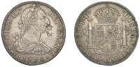 Merchant Issues - silver, England, Nottinghamshire, East Retford, Revolution Mill, a Mexico, Charles III, 8 Reales,...