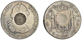 Merchant Issues - silver, Uncertain, Uncertain Location and Issuer, a PERU, Charles III, 8 Reales, 1779mj, Lima,...