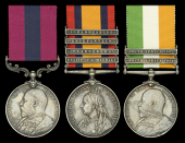 A Boer War D.C.M. group of three awarded to Corporal H. Rand, South Wales Borderers, attached 15th Battalion,...