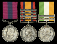 A Boer War D.C.M. group of three awarded to Corporal H. Rand, South Wales Borderers, attached 15th Battalion,...