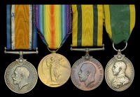 Four: Sergeant W. F. Jones, East Surrey Regiment

British War and Victory Medals (200060 Sjt. W. F. Jones E. Surr....