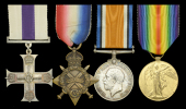 A fine Great War 1918 ‘Western Front’ M.C. group of four awarded to Captain H. C. S. Davies, South Wales...